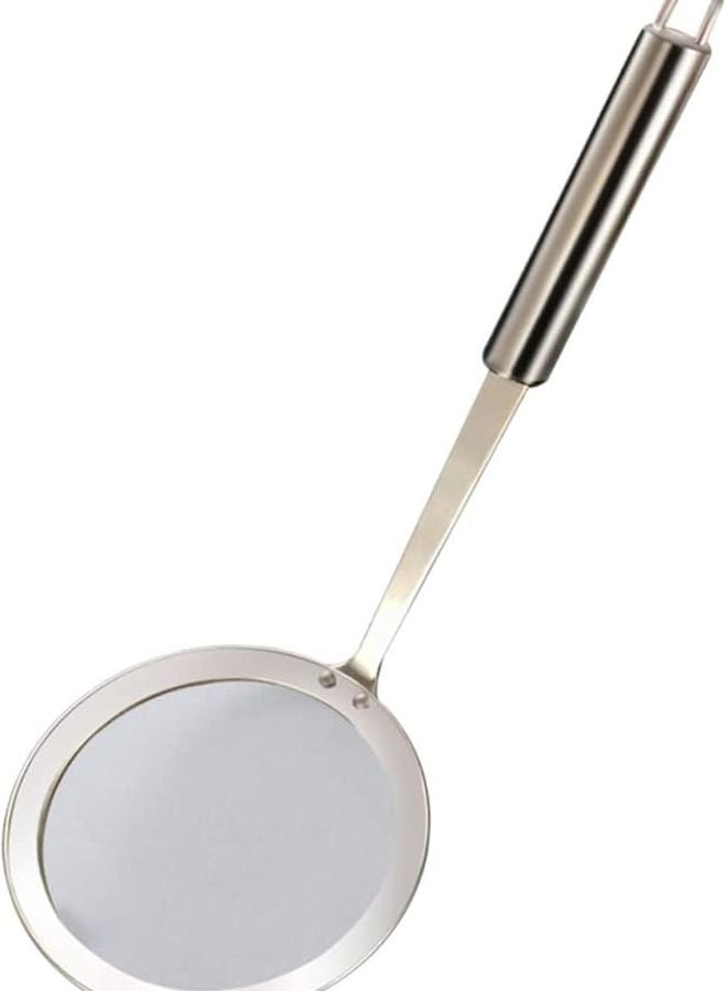 Stainless Steel Fine Mesh Skimmer Spoon For Frying Noodles Hot Pot Oil Water Separation - Image 1